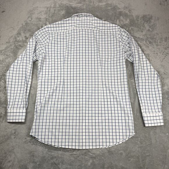 Mizzen Main Leeward Large Trim Fit Check Performance Button Up Long Sleeve Shirt - Picture 2 of 7